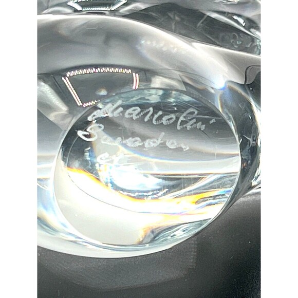 Marcolin Swedish Crystal Swan Art Glass Signed Hand Blown Murano Styled Glass - Picture 7 of 16